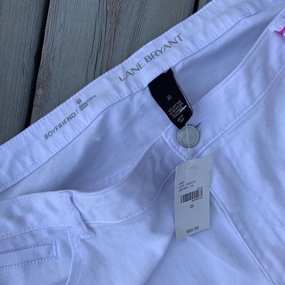 NWT Lane Bryant Boyfriend Distressed White Jean 22 - Picture 5 of 8